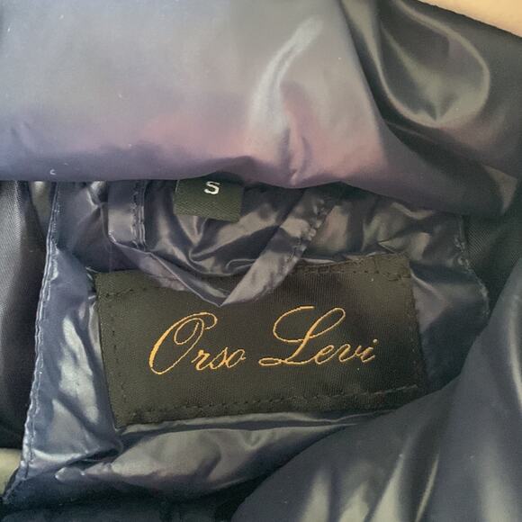 Orso Levi Shiny Colorblock Hooded Puffer Jacket - Picture 6 of 8